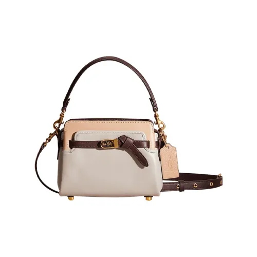 COACH Tate Кожа Сумка Сумка через плечо Сумка через плечо Маленькая Женская Латунь и Голубино-серый Многоцветный