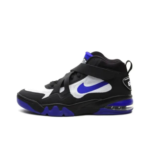 Nike Air FORCE Max 2 Устойчивый к истиранию Дышащие Высокие Баскетбольные Кроссовки Унисекс Черные