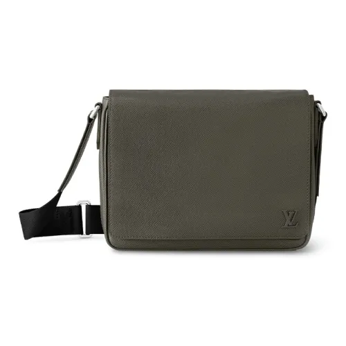 LOUIS VUITTON District Коровья кожа Курьерская сумка Сумка через плечо Маленький Мужской Зеленый Лавровый зеленый