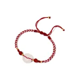 Браслет с тканым вязаным ремешком и застежкой Ping An - красный
