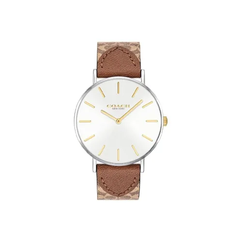 COACH Кварцевый механизм Женские часы 36 мм Серебряные