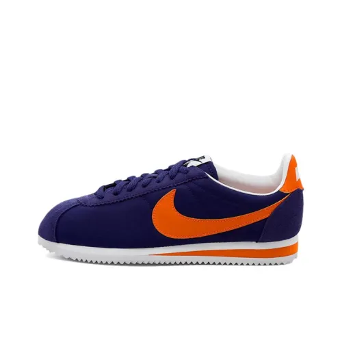 Nike Classic Cortez Nylon Водонепроницаемый и Отводящий Влагу Низкий Топ Беговые Кроссовки Унисекс Фиолетовый