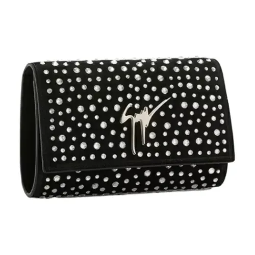 Giuseppe Zanotti GZ Sheepskin Handheld Crossbody Bag Medium Women's Black