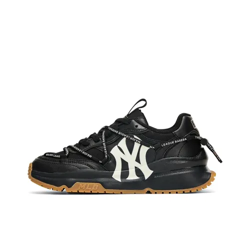 MLB Chunky Runner Толстая подошва Низкий топ Черный Унисекс