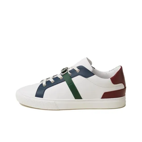 HERMES Day Low Топ Скейтборд Кроссовки Мужские Многоцветные Белые