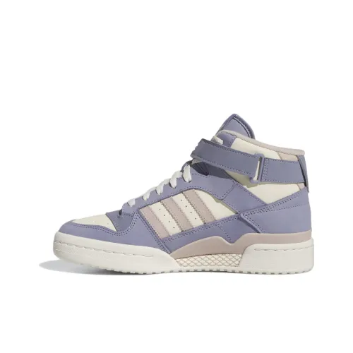 Adidas Originals Forum Амортизация Износостойкий MID Топ Скейтборд Кроссовки Женские Фиолетовый