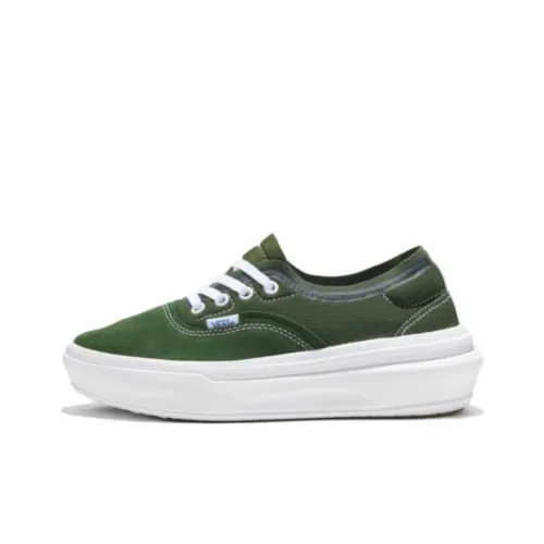 Vans Authentic Устойчивые к истиранию Низкие Кроссовки для скейтбординга Унисекс Зеленые