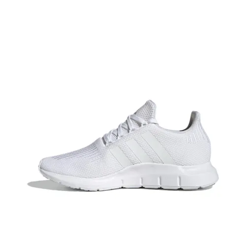Adidas Swift Run Амортизация и Дышащий Низкий Топ Беговые кроссовки Женские Белые