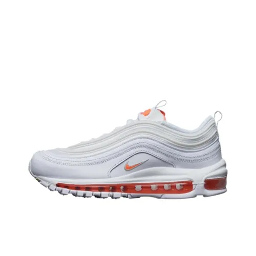 Nike Air Max 97 Износостойкий Дышащий Низкий Топ Беговые кроссовки Унисекс Белый