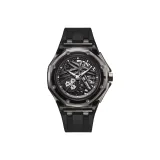 Прозрачный Черный Чехол Черный Циферблат, Черный Ремешок