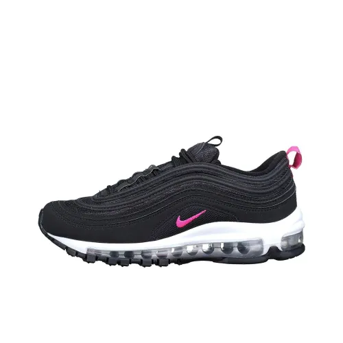 Nike Air Max 97 Устойчивые к истиранию Низкие Беговые кроссовки Женские Черные Розовые