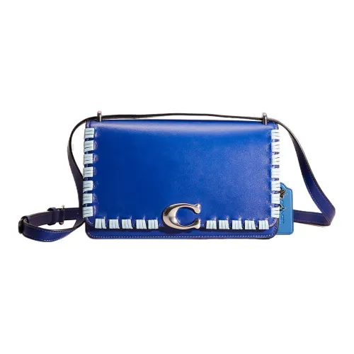 COACH Bandit Телячья кожа Конверт Сумка Сумка через плечо Сумка на плечо Средняя Женская Синяя