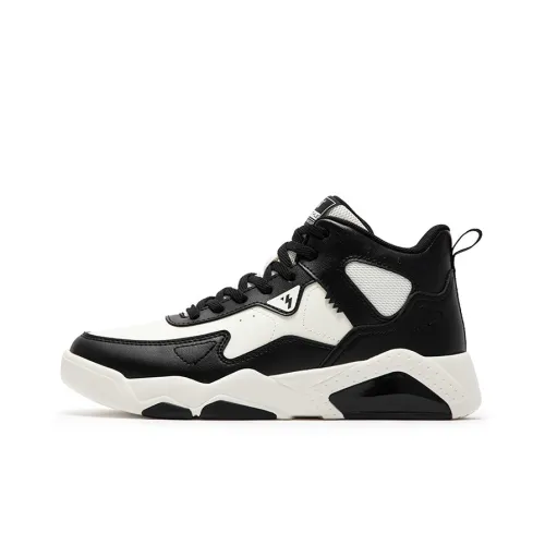 361° Термическая Резиновая Подошва Устойчивая Амортизация Высокие Кроссовки для Скейтбординга Женские Черно-белые