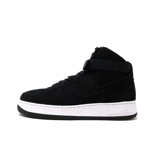 Nike Air Force 1 Амортизация Легкий Высокий Топ Скейтбординг Кроссовки Унисекс Черный