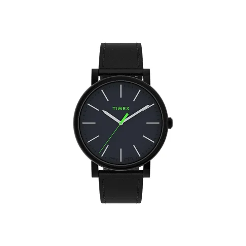 TIMEX TREND Collection Мужские часы Кварцевый механизм Кожаный ремешок 42 Черный циферблат Мужские часы TW2U05700 1