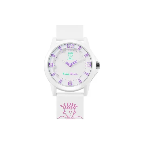 FIDO DIDO Кварцевый механизм силиконовый ремешок унисекс белый циферблат