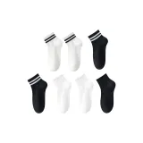 Белое основание, черный с полосой*2, черный с белой полосой*2, белый*2, черный.