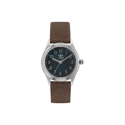 Adidas Originals Наручные часы Кварцевый механизм Кожаный ремешок Зеленый циферблат Мужские часы