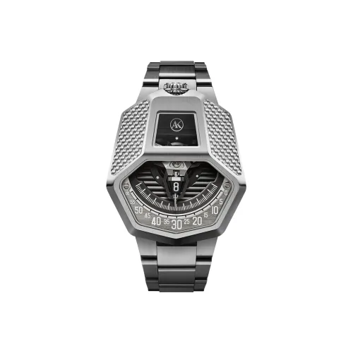 ATOWAK Автоматический механический механизм Мужские часы серии Mamba Snake 50мм*43мм*20,4мм Серебряные