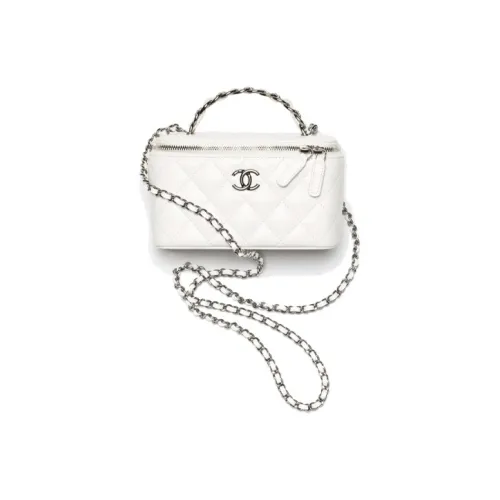 CHANEL Яркий цвет кожа телячьей через плечо сумка женская белая