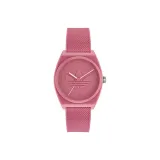 Розовый циферблат часов