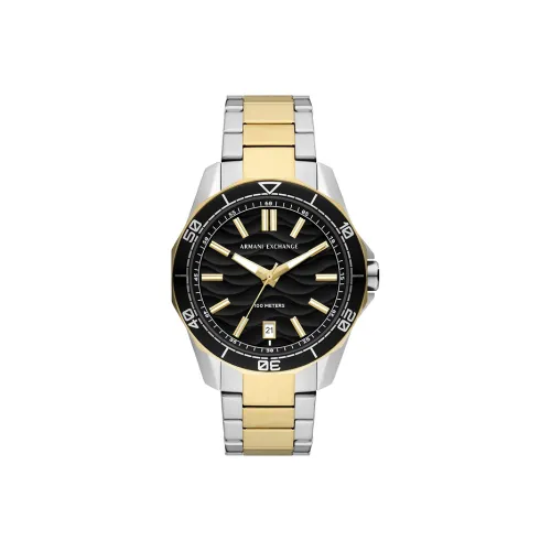 ARMANI EXCHANGEAE Наручные часы Кварцевый механизм 44 мм Черный циферблат Мужские часы