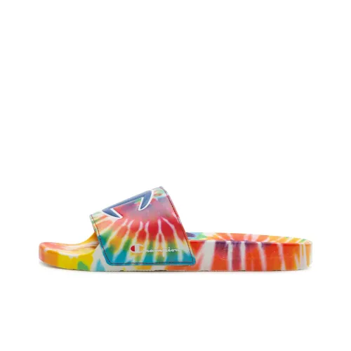 Champion Ipo Tie Dye Слайд Красный Синий Желтый Мужской