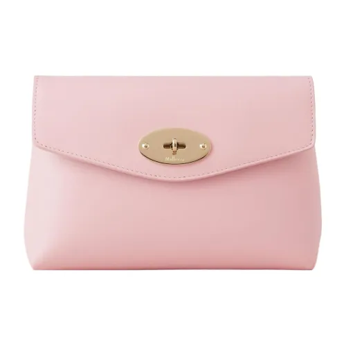 Mulberry Darley Телячья кожа с рельефом Косметичка Makeup Bag Стандартный Женский Розовый
