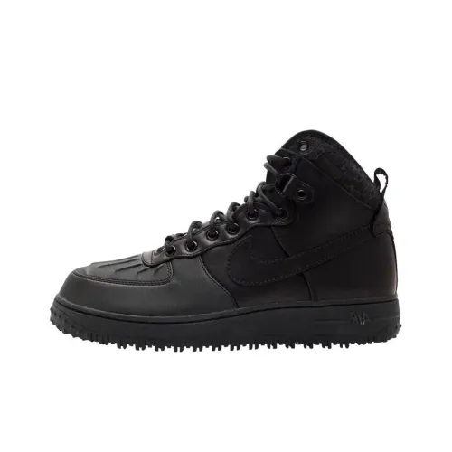 Nike Air Force 1 Duckboot Устойчивые к истиранию Высокие Кроссовки для скейтбординга Мужские Черные