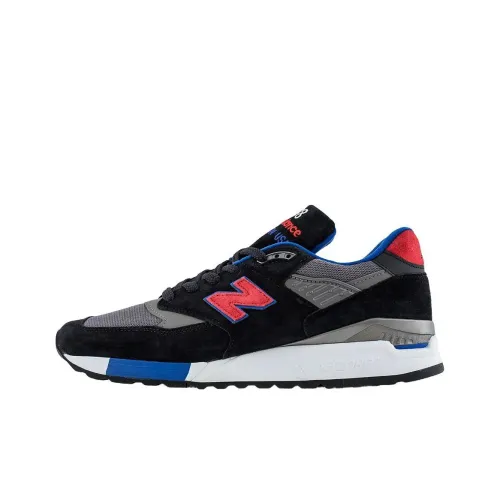 New Balance NB 998 Устойчивый к истиранию Дышащий Низкий Топ Беговые кроссовки Унисекс Черный