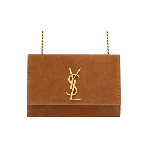 SAINT LAURENT Kate Телячья кожа Сумка через плечо Маленькая Женская CAMEL