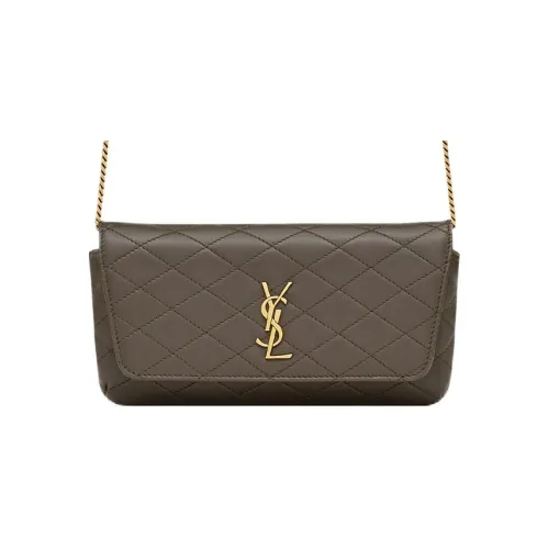 SAINT LAURENT Lambskin Сумка через плечо Женская Светлый Мускус