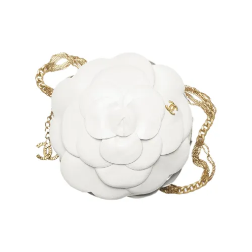 CHANEL Телячья кожа Камелия Вечерняя сумка Клатч Сумка через плечо Женская Белая