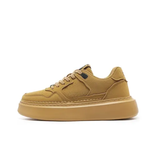 FACKRAM Покрытие Slip-Resistant и Abrasion-Resistant Низкие Кроссовки для Скейтбординга Унисекс Желтые