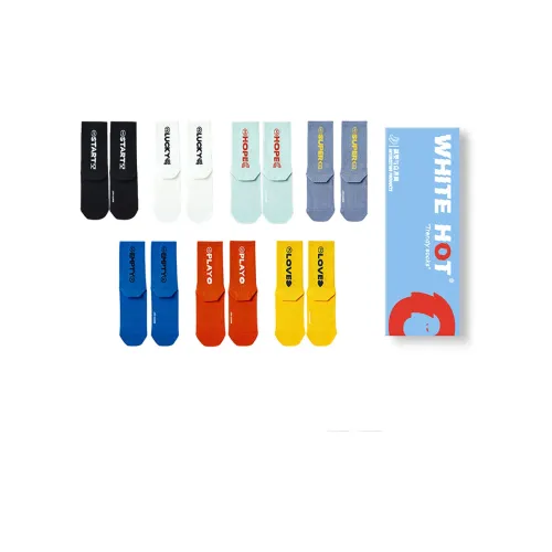 Белая жара носки до колена унисекс разноцветные