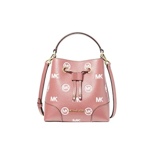 MICHAEL KORS Mercer Кожа Ведрообразная Сумка Сумка через плечо Маленькая Сумка для женщин Розовая
