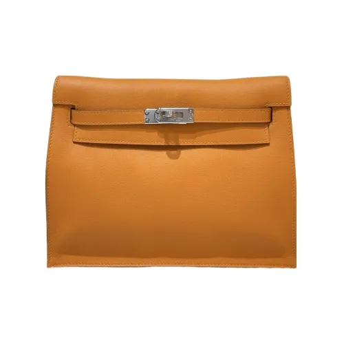 HERMES Kelly Danse Swift Телячья кожа Одно плечо Через плечо Клатч Женский I9 Абрикос