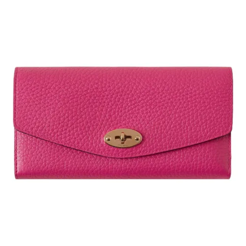 Mulberry Darley Твёрдая кожа Grain LEATHER Кошелек Женские Розовый