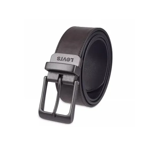 Levis Logo Letter Запечатанная Шпилька Натуральная Кожа Ремни Мужской Коричневый Ширина 3 см