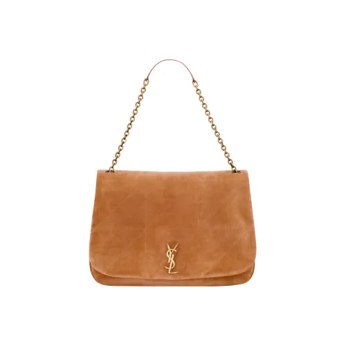 SAINT LAURENT Jamie Замша с замшей Сумка через плечо Экстра-большая Женская Коричневая Карамельная Конфетная