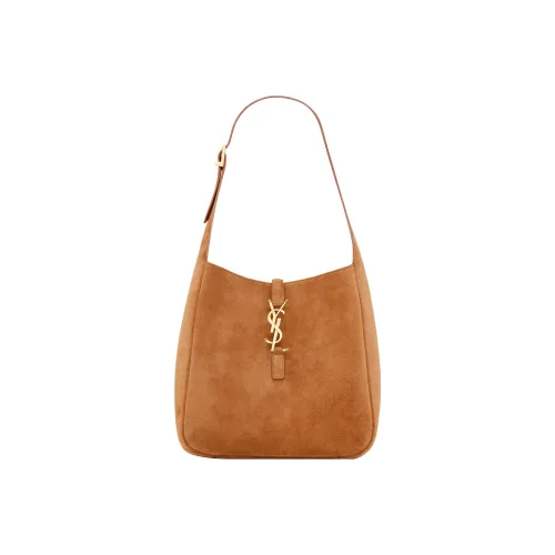 SAINT LAURENT LE5A7 Замша Сумка через плечо Маленькая Женская Карамельно-коричневая
