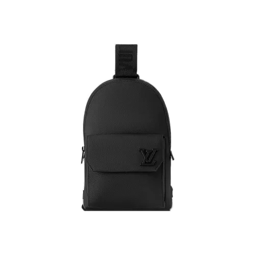 LOUIS VUITTON Сумка через плечо из коровьей кожи Sling стандартная мужская черная