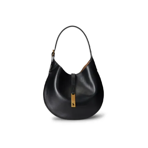 Polo Ralph Lauren Polo ID Кожа Сумка Сумка через плечо Средняя Женская Черная