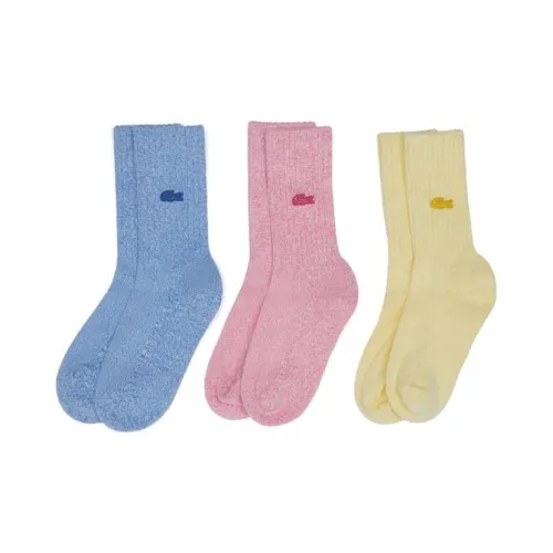 LACOSTE 3 шт Синий/Розовый/Желтый Унисекс MID Носки до икры