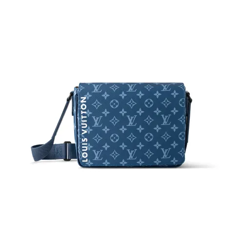 LOUIS VUITTON District Холщовая сумка Сумка через плечо Маленькая мужская сумка Atlantic Blue