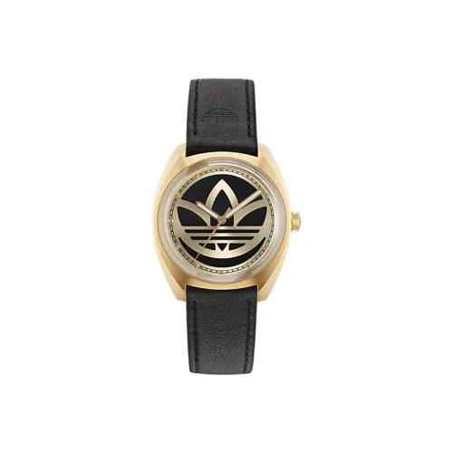 Adidas Originals Кварцевые часы Кожаный ремешок Черный циферблат Унисекс