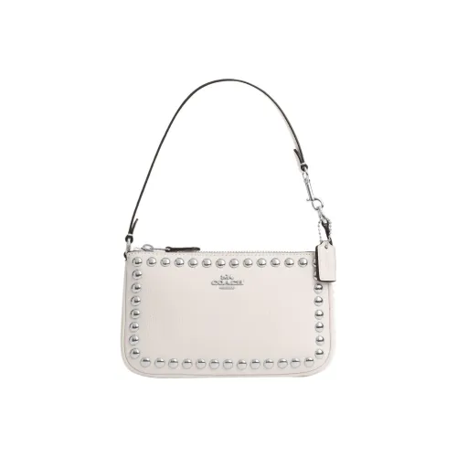 COACH Nolita Пескоструйная кожа Плечевая сумка Сумка Сумка через плечо Женская Белая