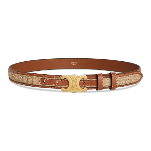 CELINE Ремни из коровьей кожи женские коричневые ширина 2,5 см
