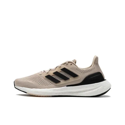 Adidas Pureboost 23 Устойчивые к истиранию Низкие Беговые кроссовки Мужские Бежевые