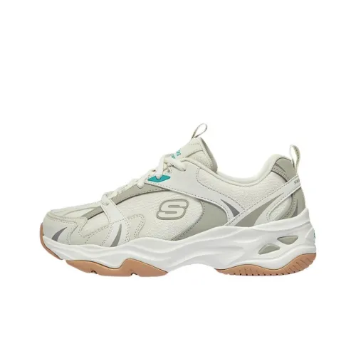 Skechers D'LITES 4,0 Y2K Винтаж Панда Обувь Амортизация и Дышащий Низкий Топ Толстая Подошва Женские Бежевые